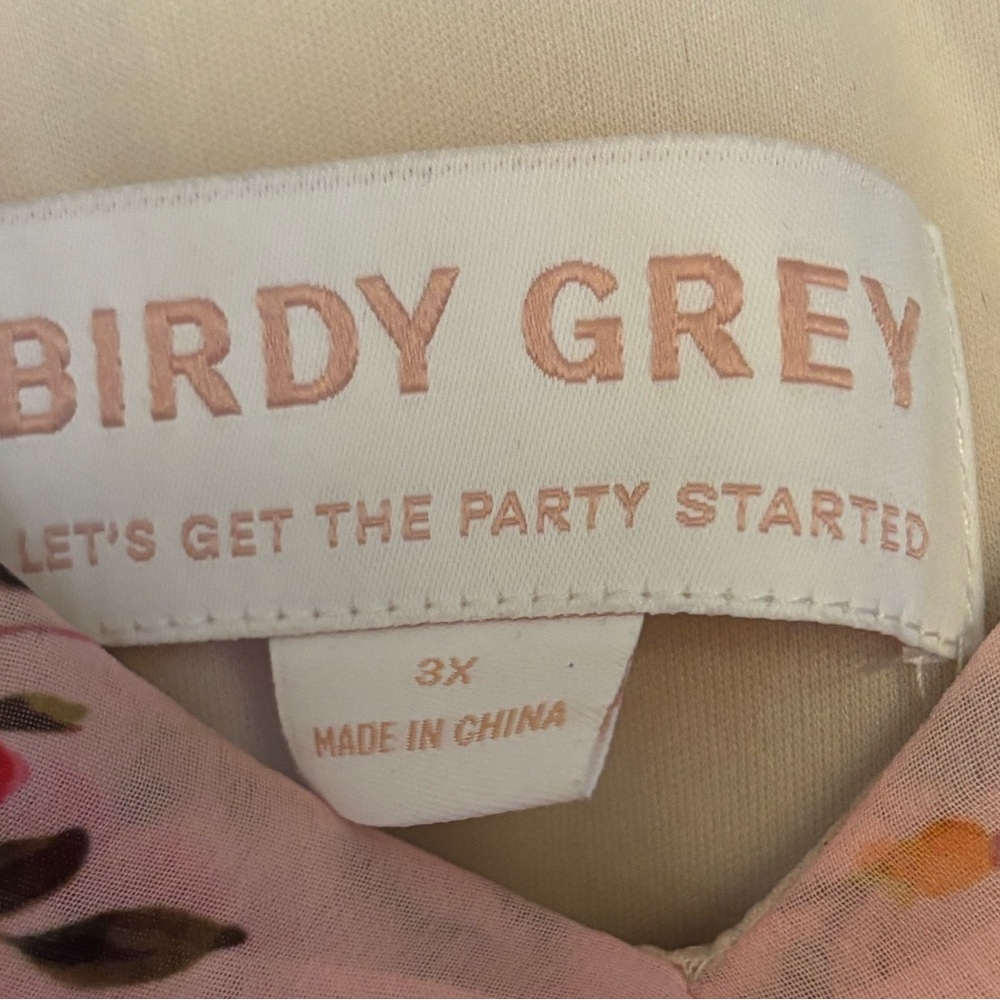 Birds Grey bridesmaid dress - Picture 2 of 8